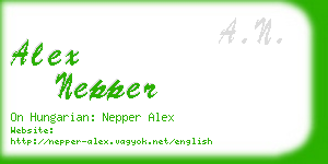 alex nepper business card